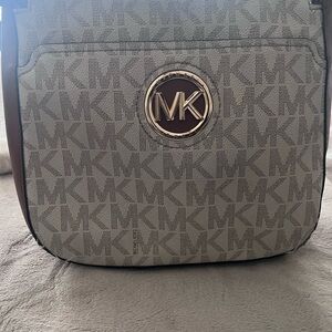 Michael Kors Gray Monogram Crossbody Bag